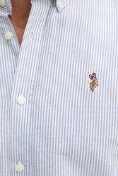 U. S. Polo Assn U. S. Polo Assn. риза мъжка от памук Oxford Stripe (MUP3231)