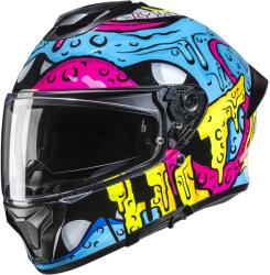 HJC Cască integrală pentru motocicletă HJC C71 Squeeze MC28 albastru-galben-roz (HJC185528)