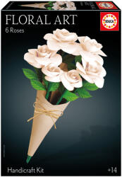 Educa 20395 - Fehér Rózsa csokor - Floral Art 3D puzzle (20395)