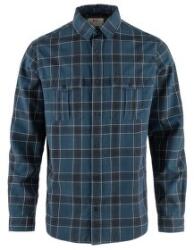 Fjällräven Övik Travel Shirt LS Men Cămașă cu mânecă lungă Indigo Blue-Dark Navy XXL