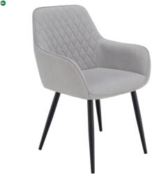  Design fotel, világosszürke/fekete, OSKOR