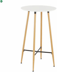  Bárasztal, fehér/tölgy, átmérő 60 cm, IMAM