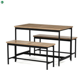 Artium Étkezőgarnitúra 2 paddal, 110x60x75 cm méretben, MDF kivitelben, tölgy színben AUT-G1175 OAK