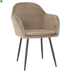  Dizájnos fotel, szürkésbarna Taupe Velvet anyag, ZIRKON