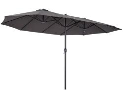 Aosom Dupla Napernyő ovális alakú extra nagy méretű 460x270x240 cm szürke színben