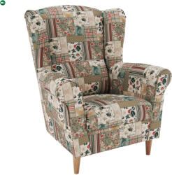  Füles fotel, szövet patchwork viorica 1, CHARLOT
