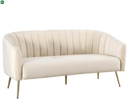  Design 3-as ülés kanapé, bézs Velvet szövet/gold króm-arany, BAGY - fenyobutor24