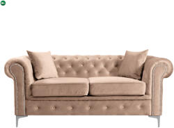  Kinyitható luxus 2-es ülés, világosbarna Velvet szövet, ROMANO