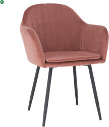  Dizájnos fotel, rózsaszínes barna Velvet anyag, ZIRKON