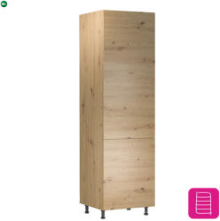  Élelmiszer szekrény polcokkal, artisan tölgy, univerzális, LANGEN D60R