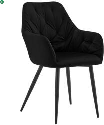  Design fotel, fekete Velvet szövet, VERIO NEW - fenyobutor24