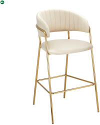  Design bárszék, bézs Velvet szövet/gold króm arany, DASMIN TYP 2