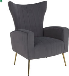  Relaxfotel, szürke Velvet szövet, BARET - fenyobutor24