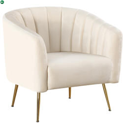  Design fotel, bézs Velvet szövet/gold króm-arany, BAGY