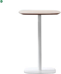  Bárasztal, tölgy/fehér, MDF/fém, átmérő 60 cm, HARLOV