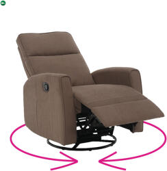  Relax forgószék fotel, szürkésbarna taupe, MEKENZI
