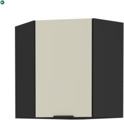  Felső sarokszekrény kasmír/fekete, ARAKA 60x60 GN-72 1F