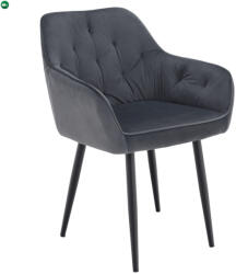  Design fotel, szürke Velvet szövet, VERIO
