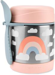Skip Hop Spark Style rozsdamentes acél ételtároló termosz evőeszközzel 325ml Szivárvány