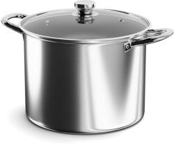 Hannsberg lábos 7.9L - Ø25 cm- rozsdamentes acél - edzett üveg fedő
