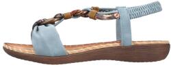 RIEKER Sandale dama, albastru, casual, piele ecologica, cu talpa joasa, Rieker V7568-14-Albastru (Marime: 41) (V7568-14-Albastru-41)