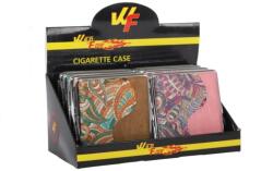 Padonio Hímzett virág mintás fém cigarettatárca - 4 féle mintával, egész dobozos kivitel (M-06461-egész doboz)