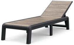 Keter Кафяв пластмасов сгъваем градински шезлонг Deco Porto - Keter (271153)