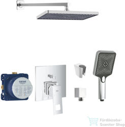 SANITINO Grohe falsík alatti zuhanyrendszer EUROCUBE kezelővel, Kielle kiegészítőkkel, króm SANI21GKK018 (SANI21GKK018)