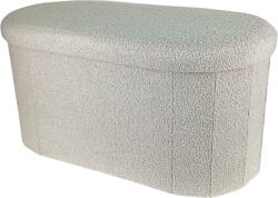  Taburet Tapitat Pliabil cu Spatiu de Depozitare, Tip Cutie, Otoman, 75X38X36 cm, Gri (24166-2#3)