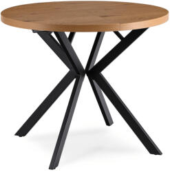 Mebel Elite DORIAN bővíthető étkezőasztal 80-160 cm arany tölgy/fekete (ME-DORIAN-DZ-CZ-S)