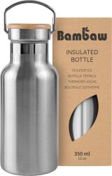 Bambaw Rozsdamentes acél hőszigetelt ivópalack, 350 ml - Natural Steel