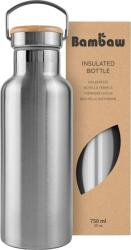 Bambaw Rozsdamentes acél hőszigetelt ivópalack, 750 ml - Natural Steel