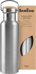 Bambaw Rozsdamentes acél hőszigetelt ivópalack, 1000 ml - Natural Steel