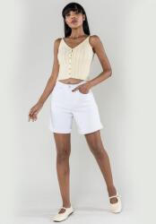 Nina Carter Blugi scurti cu terminatie rasucita albi P208-10 M7 (P208-10CWHITE-38)