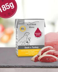 PLATINUM Nedves Kutyatáp Kacsa Pulyka 185g