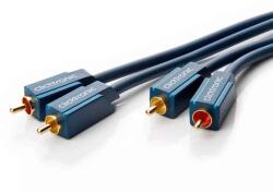 clicktronic Cablu Profesional OFC RCA mufa x2 din ambele parti 1m Placare aurit albastru CLICKTRONIC 70377 (70377) - pretexpert