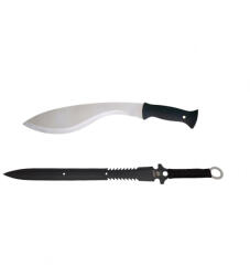 DEPOX Set sabie si maceta de vanatoare, DEPOX®, Kukri Silver, 44 cm, husa inclusa (0900)