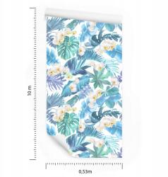 Doboxa Nappali tapéta Zöld Virágok Növények Orchideák 50x1000 cm (TR-1210-171823-VER-53)