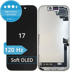 Apple Ecran Soft OLED 120Hz pentru iPhone 17, Sticlă tactilă cu ramă, DIAGNOSTIC