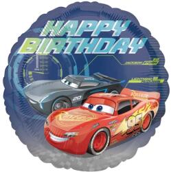  45 cm-es Cars - Happy Birthday - Verdák Szülinapi Fólia Lufi (n3536601)