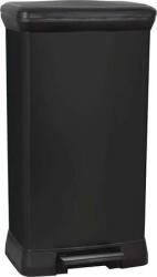 Keter Pedálos szemetes, fémhatású, 50 l, CURVER, fekete (UCPE50F) - officepantry