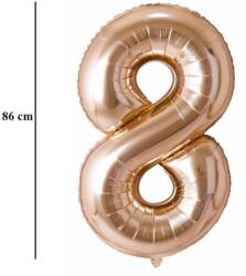 0|BWH 34 inch-es 8 Champagne Gold Számos Super Shape Fólia Lufi (pg40148)