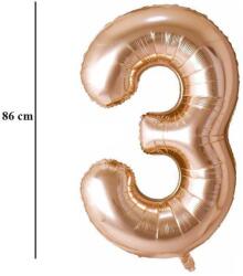  34 inch-es 3 Champagne Gold Számos Super Shape Fólia Lufi (pg40143)