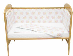 KidsDecor Set protectii patut pink bear's dream, din bumbac 60x120 cm