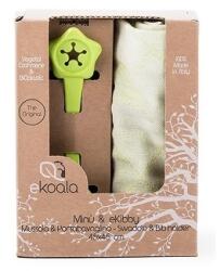 Ekoala Set swaddle si suport de prindere baveta, ekoala, green Bavata