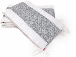 KidsDecor Set protectii patut gray hearts, din bumbac 70x140 cm
