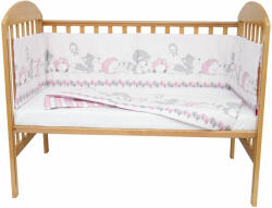 KidsDecor Set protectii patut odette pink, din bumbac 60x120 cm