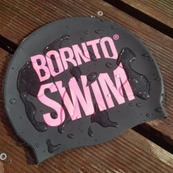 BornToSwim Silikonová čepice borntoswim classic silicone negru/roz