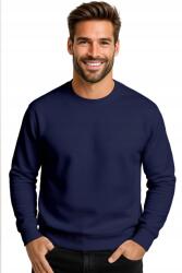 B&C Collection Férfi Kapucni Nélküli Pulóver Divatos Melegítő Sportos Pamut Sötétkék L