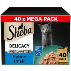 Sheba Delicacy Hal Ízek Zselében 40x85g Nedves Macskaeledel